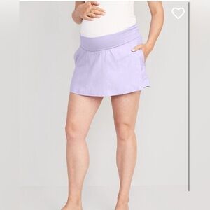 Old Navy Maternity Linen Blend Skort Mini Skirt Summer Shorts Size XXL